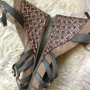 !Charity Sale! Army Green Wedges